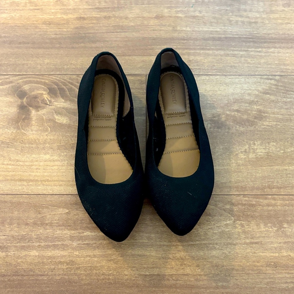 Cynthia Rowley black flats, women’s size 7.5, barely used